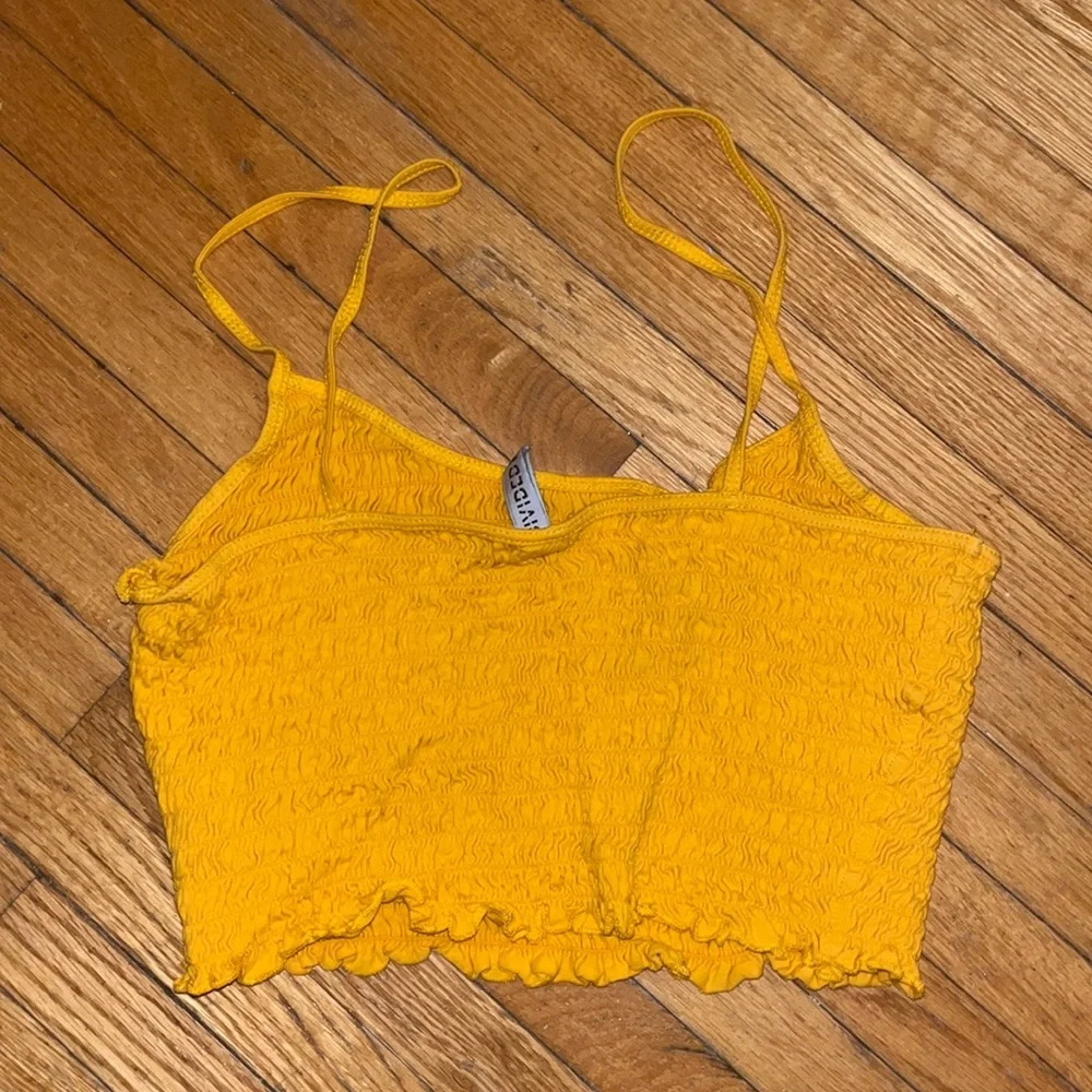 H&M Ruched Yellow Tank Top - Picture 2 of 3